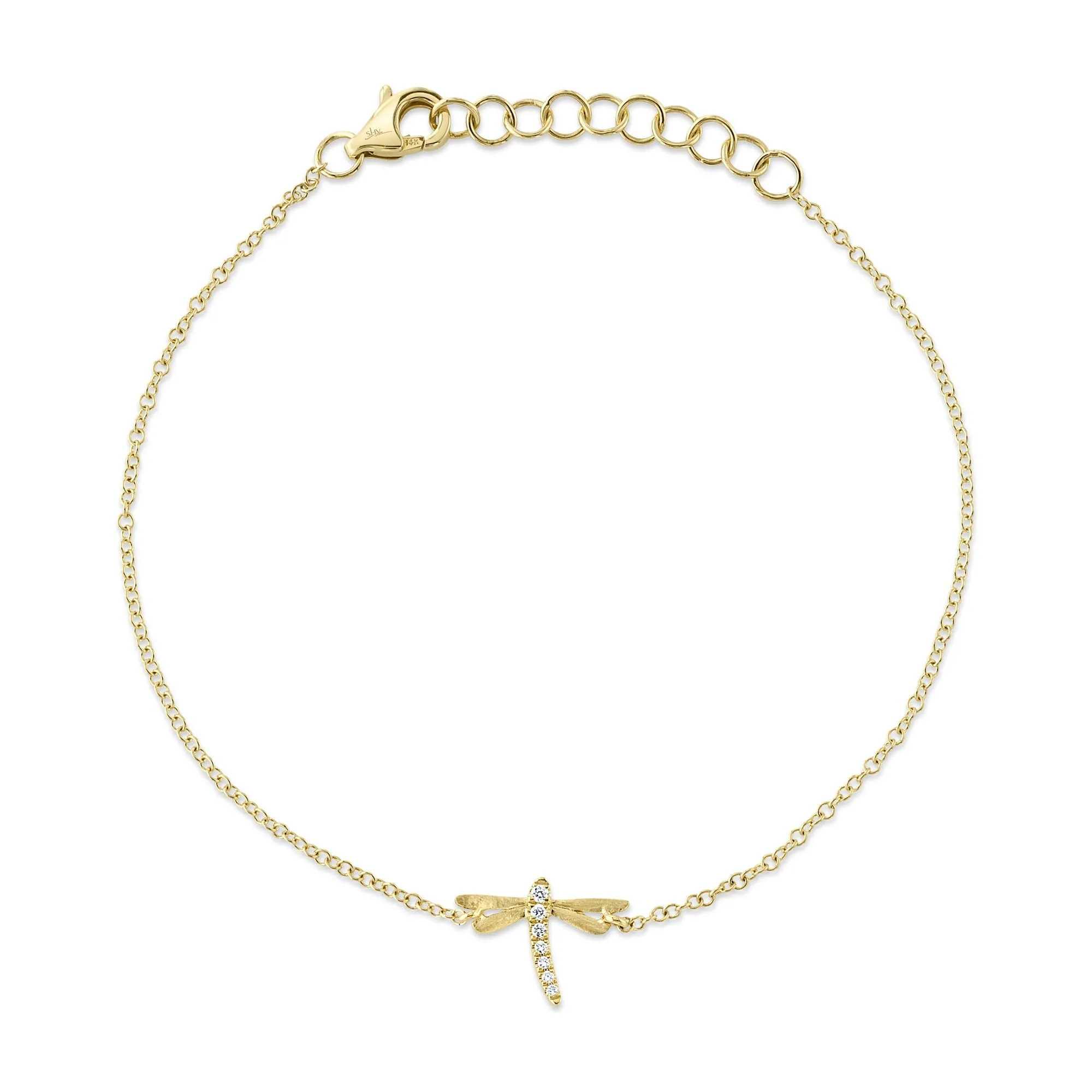 0.03CT DIAMOND DRAGONFLY BRACELET