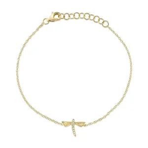 0.03CT DIAMOND DRAGONFLY BRACELET