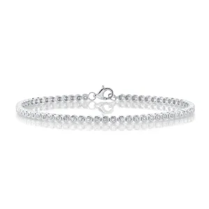 0.64ctw Diamond Bezel Tennis Bracelet