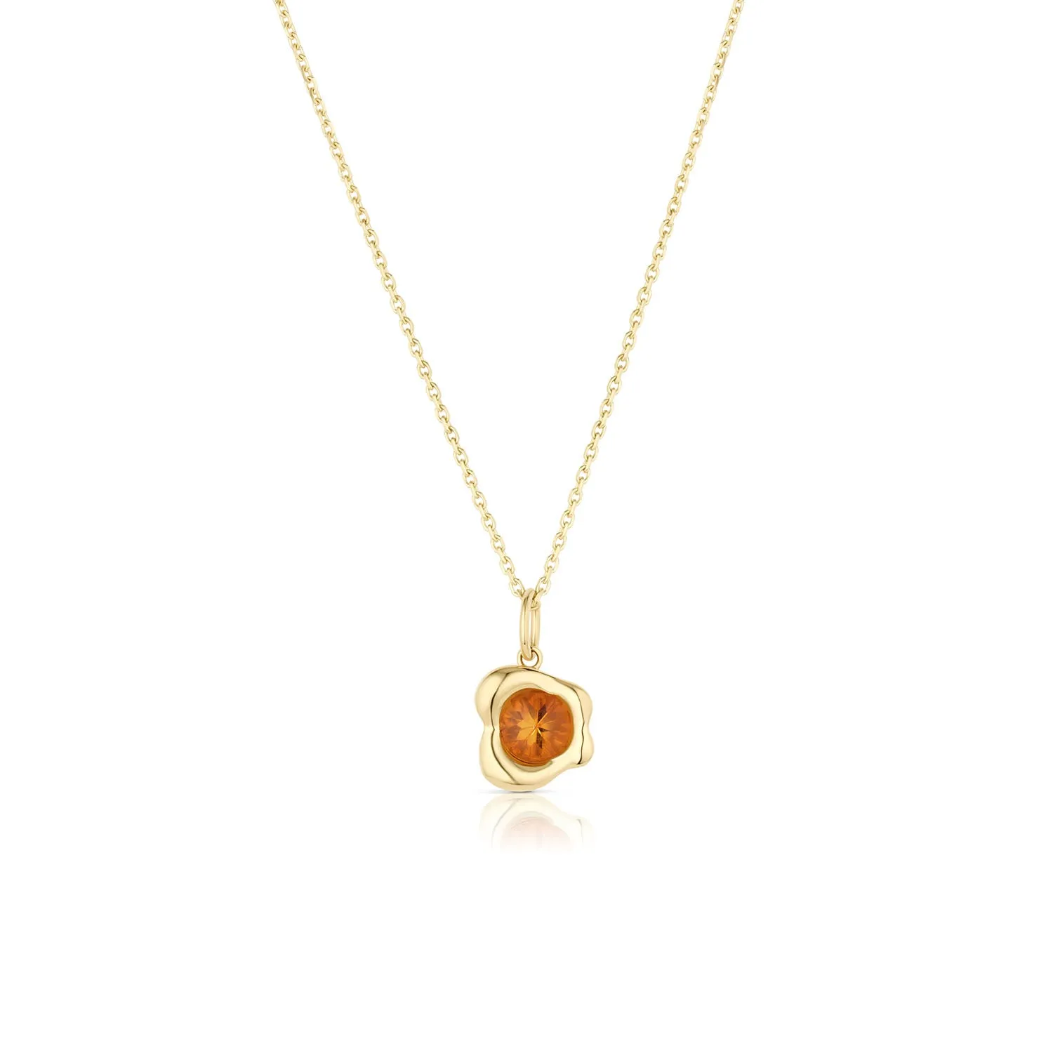 1.13ct Citrine Abstract Bezel Pendant