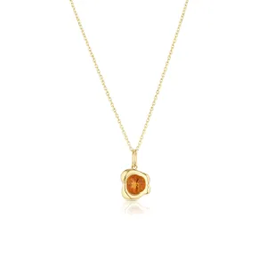 1.13ct Citrine Abstract Bezel Pendant