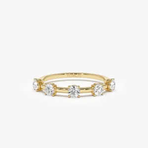 14k Five Stone Prong Setting Diamond Ring 0.50ctw