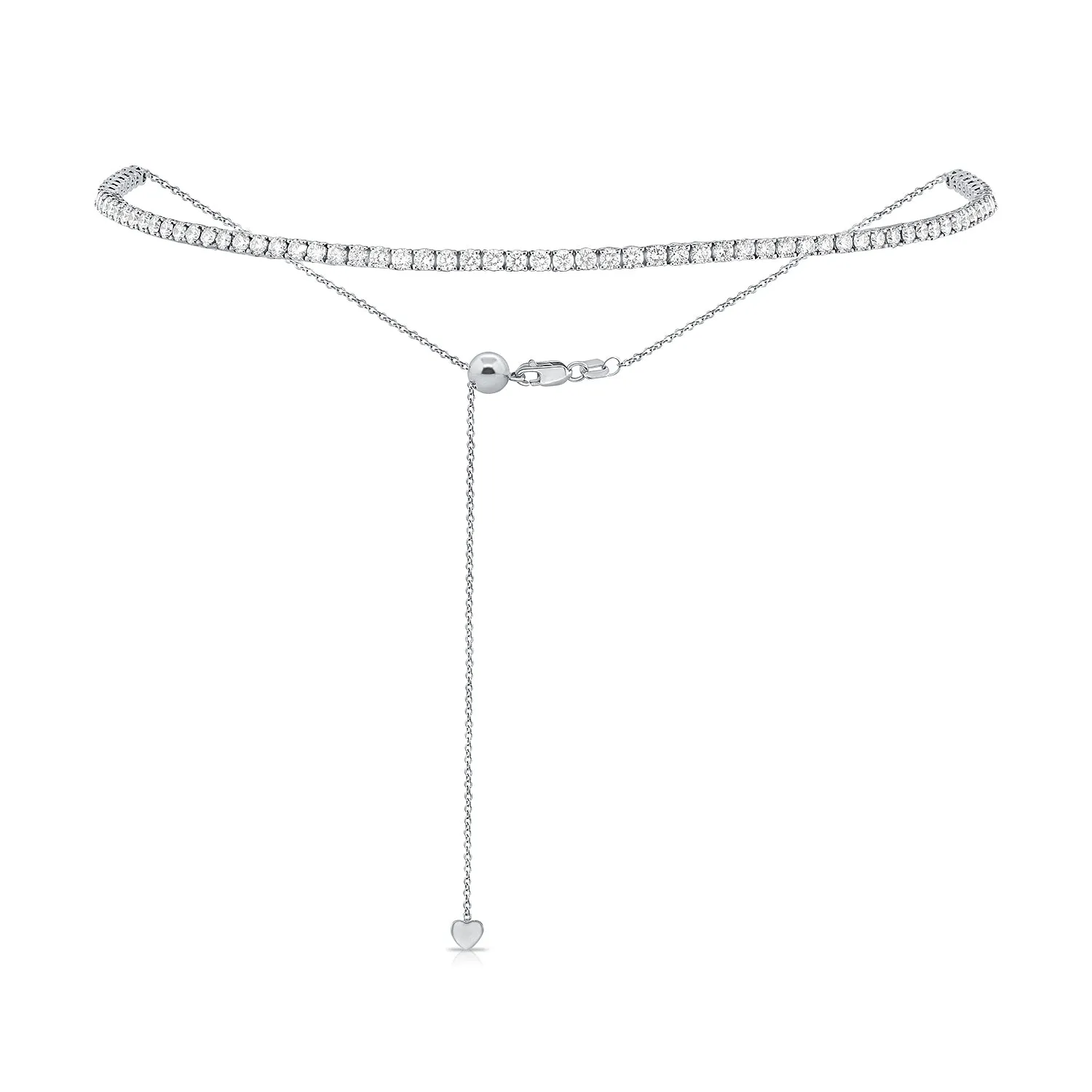 14k Gold & Diamond Adjustable Tennis Choker - 3.00ct