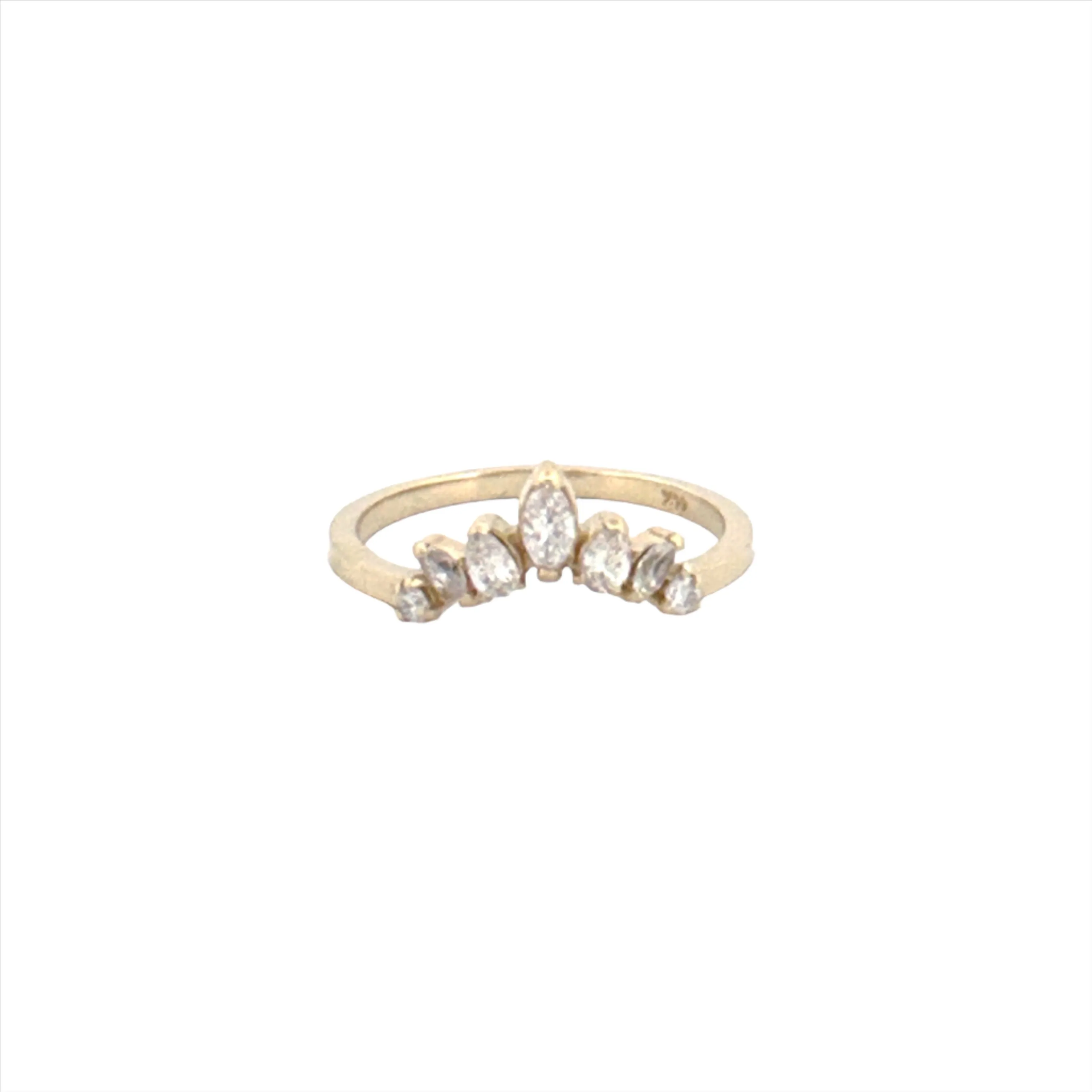 14K Gold Tiara Diamond Ring