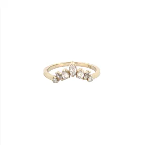 14K Gold Tiara Diamond Ring