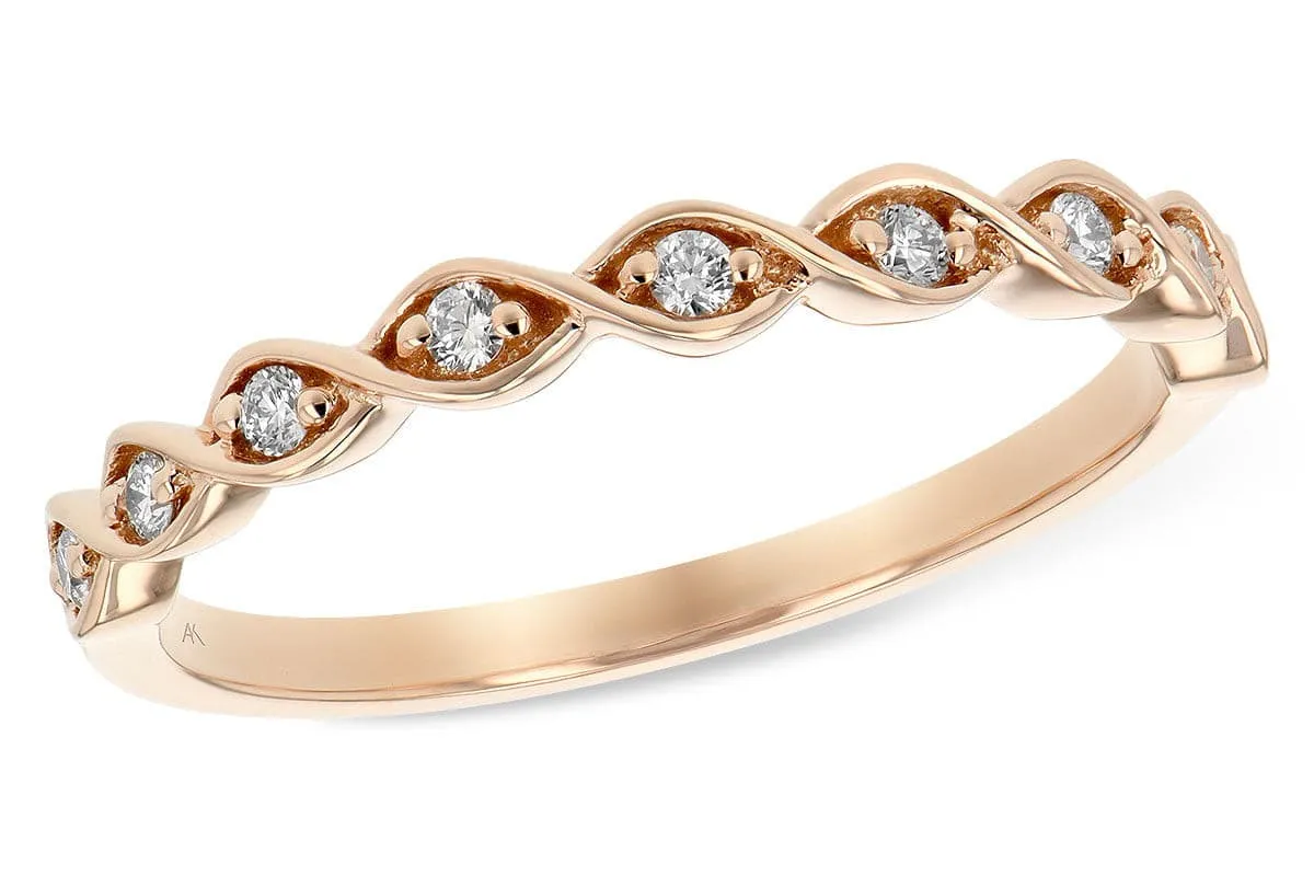 14K Rose Gold Nevette Diamond Stackable