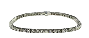 14K White Gold & Lab Created Diamond Tennis Bracelet