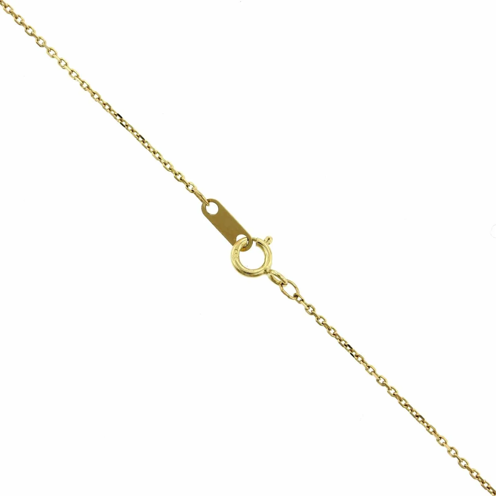 14K Yellow Gold Cabochon Citrine Diamond Halo Necklace