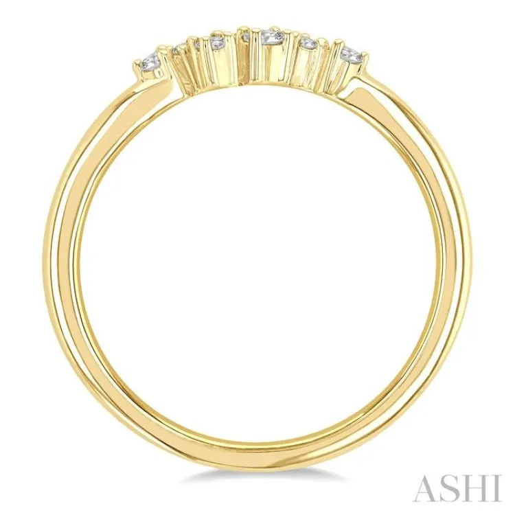 1/8 ctw Petite Open Center Scatter Round Cut Diamond Fashion Ring in 14K Yellow Gold