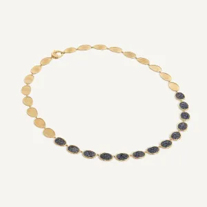 18K Yellow Gold Sapphire Pavé Collar Necklace