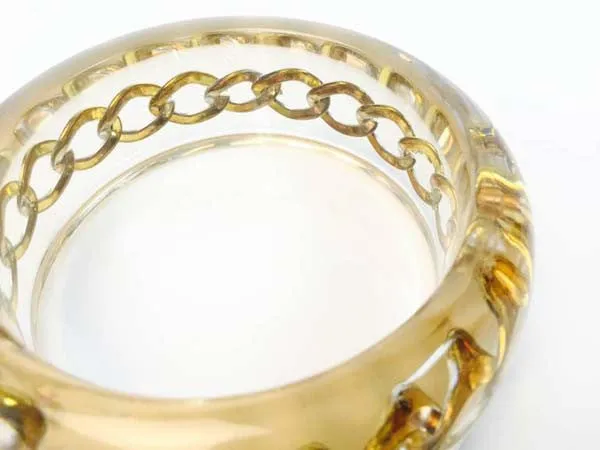 1980s Lucite Curb Chain Bangle