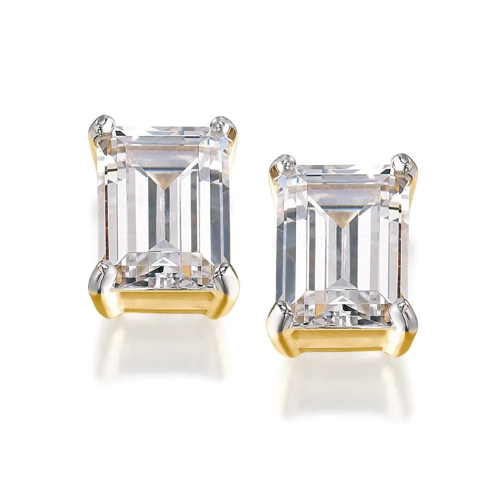 2 ct. t.w. Emerald Cut Earrings