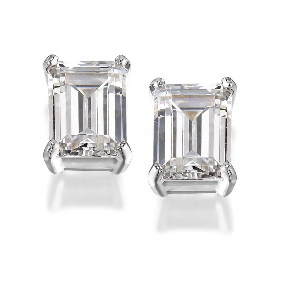 2 ct. t.w. Emerald Cut Earrings