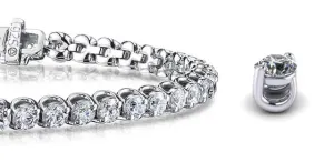 2 Prong Brilliant Round Lab-Grown Diamond Tennis Bracelet with 4.90 ct.(finished) 2.9mm