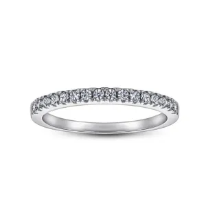 2mm Pave Half Eternity Band Ring