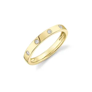 4 Diamond Gold Band