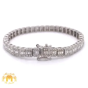 4.9ct Diamond 14k Gold 5.5mm Strip Bracelet (unisex, choose your color)