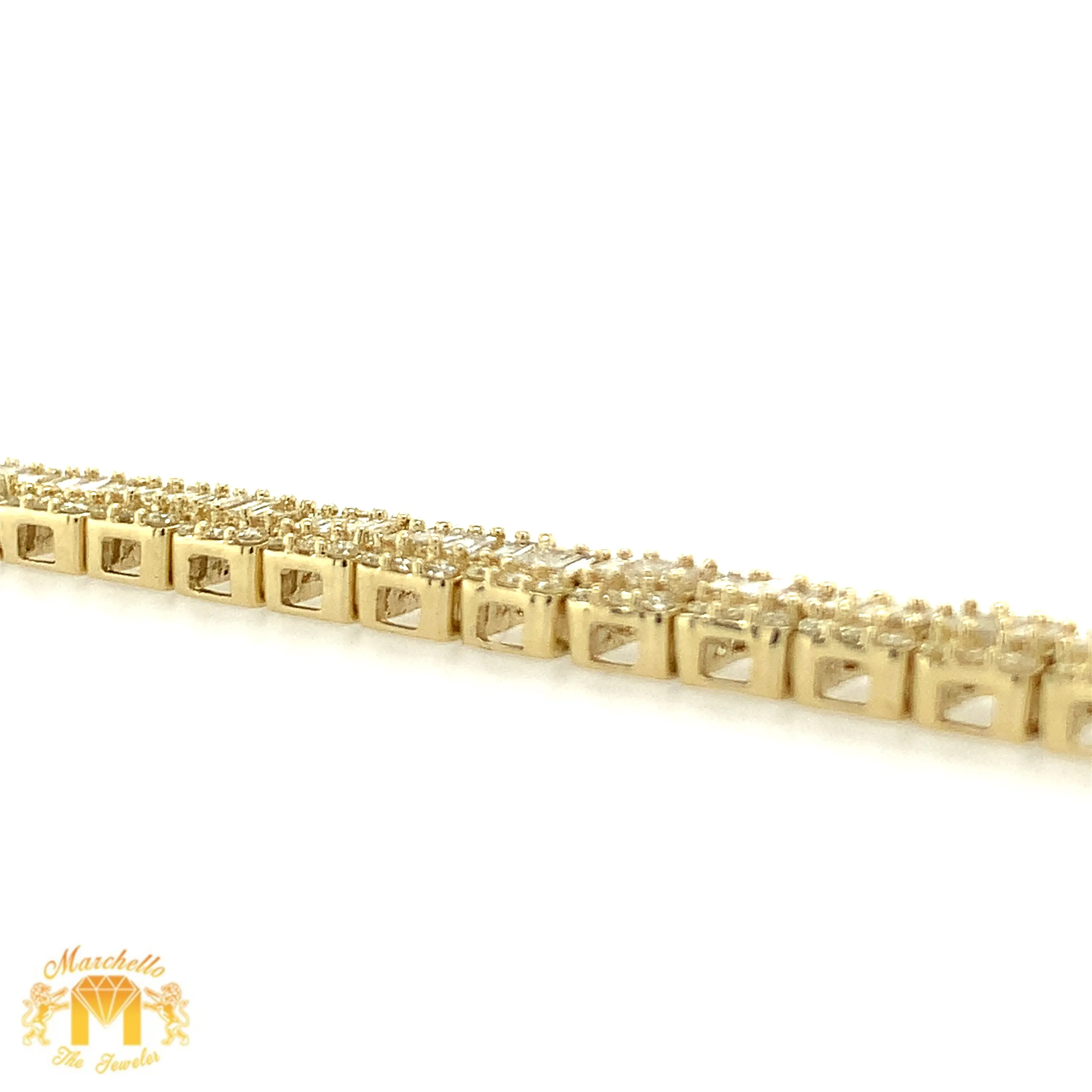 4.9ct Diamond 14k Gold 5.5mm Strip Bracelet (unisex, choose your color)