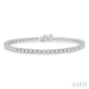 6 Ctw Round Cut Diamond Tennis Bracelet in 14K White Gold