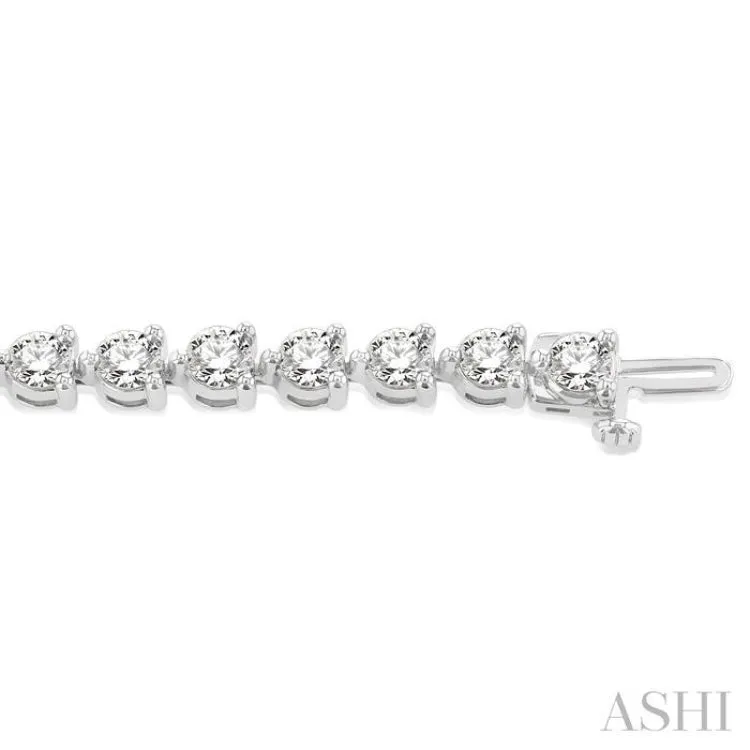 8.00CT RDDM 3 PRONG BRACELET WG 14K-G*