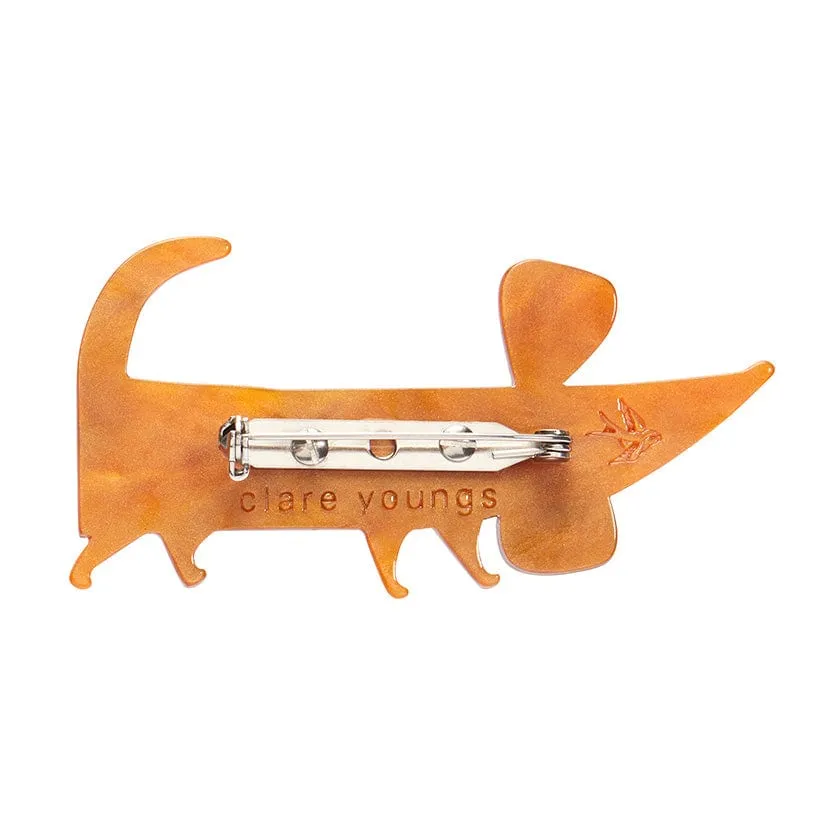 A Dachshund Named Bark Brooch