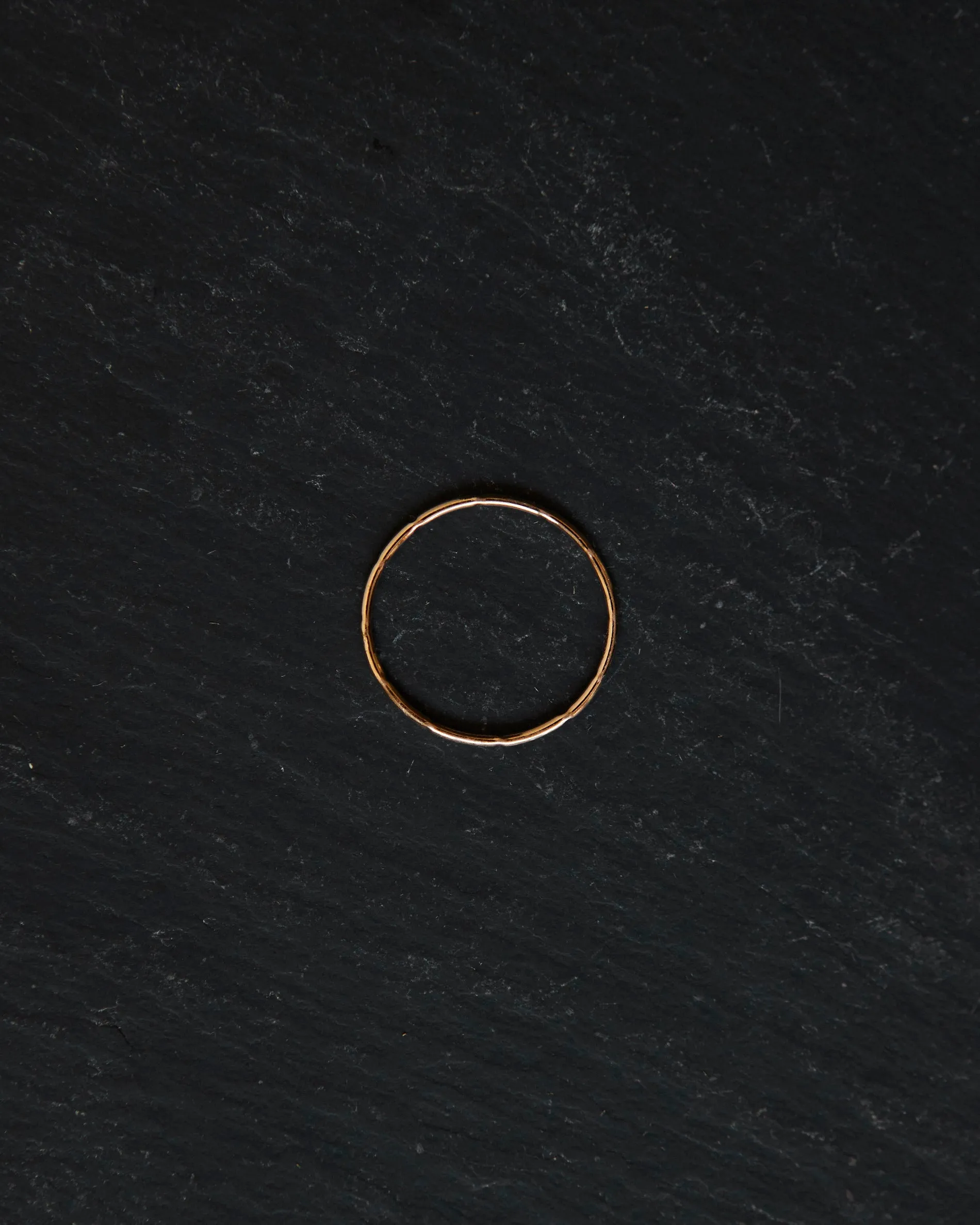 AK Studio Stone Circle Ring, Gold Filled