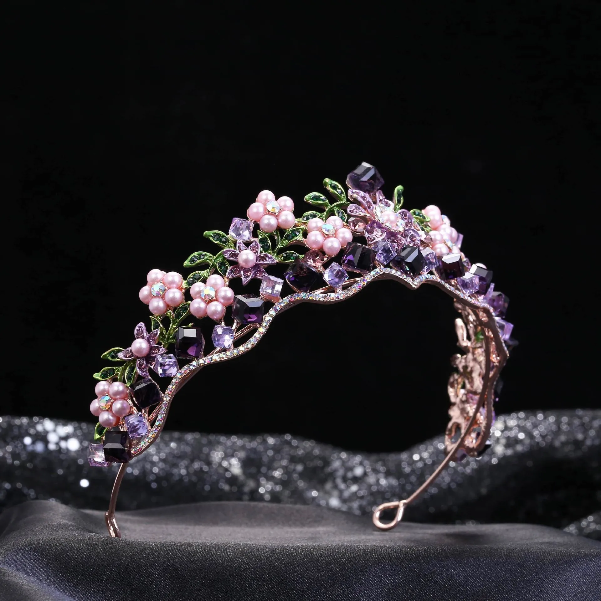 Alloy Crystal Flowers Wedding Bridal Hair Ornaments