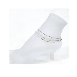 Ankle Bracelet: Gold Vermeil With Enamel Beads: 4 Colors Available  (AG7004_)