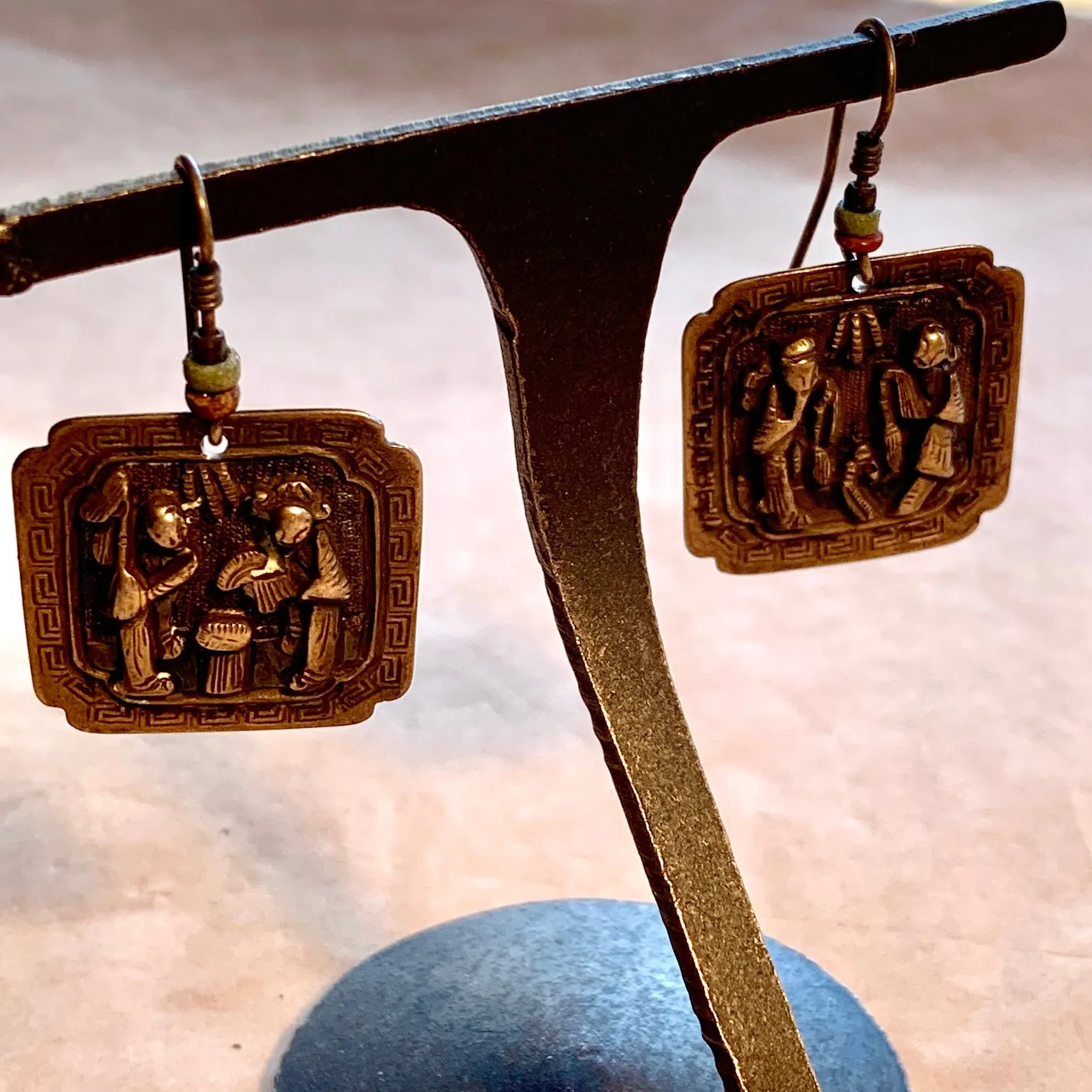 Antique Silver Chinese Earrings