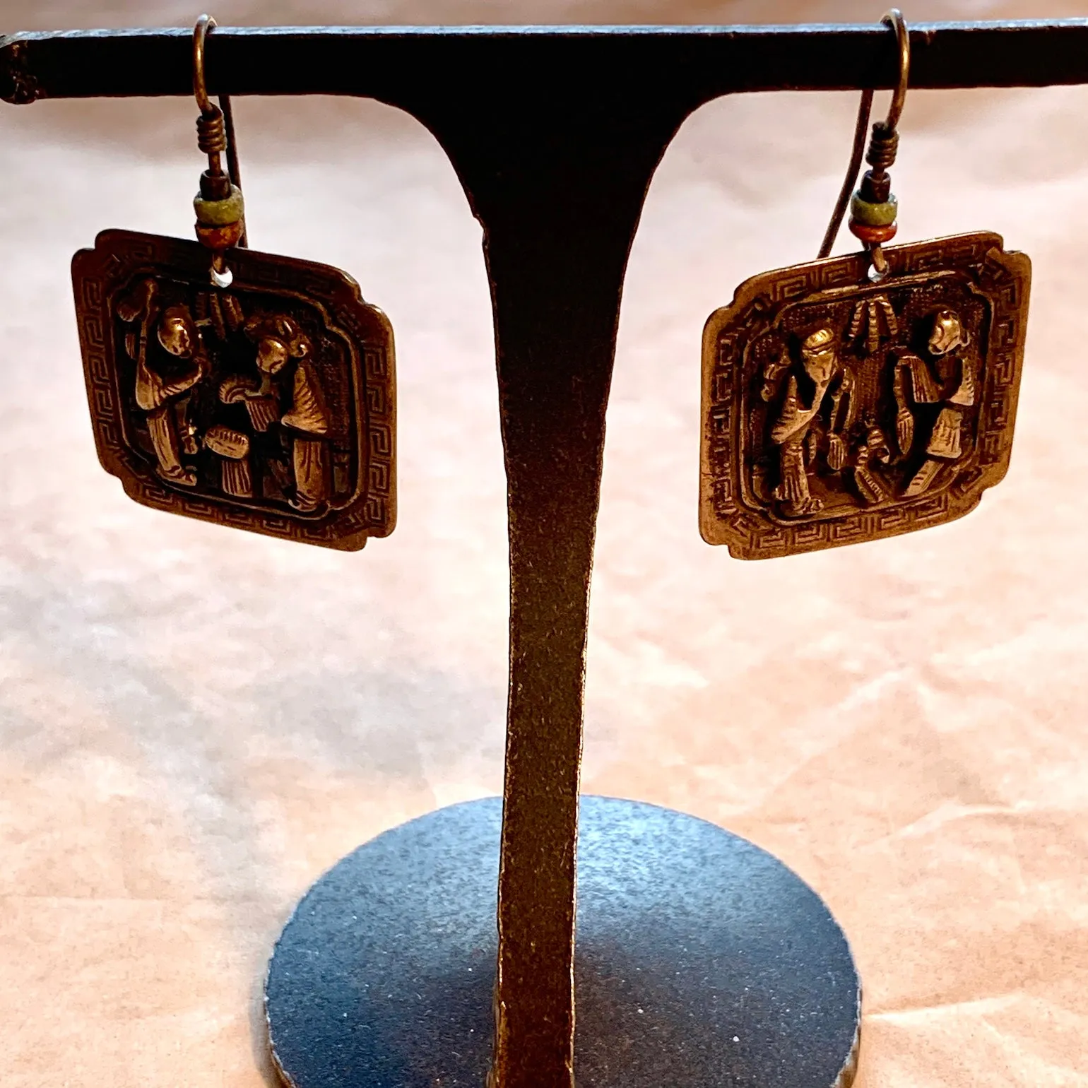 Antique Silver Chinese Earrings