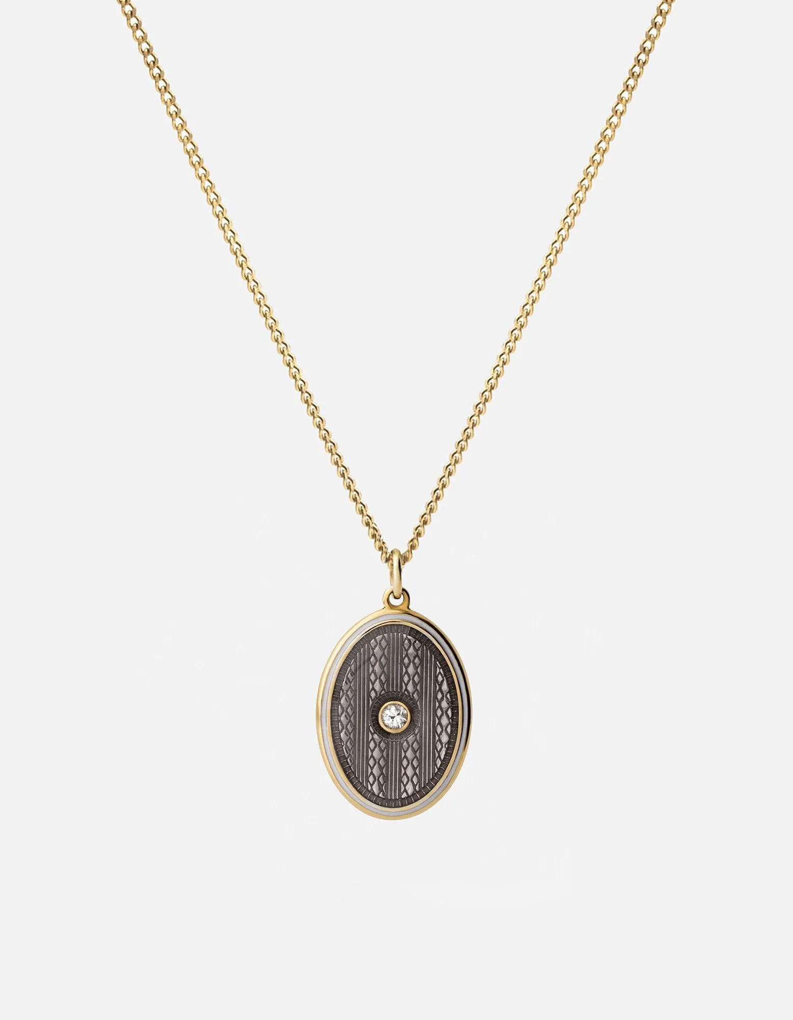 Argyle Necklace, Gold Vermeil/Sapphire/Gray