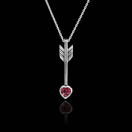 Arrow and Heart Pendant Necklace