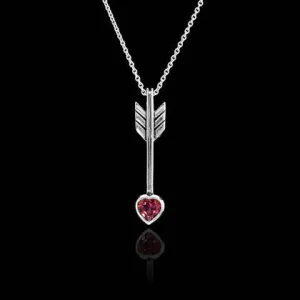 Arrow and Heart Pendant Necklace