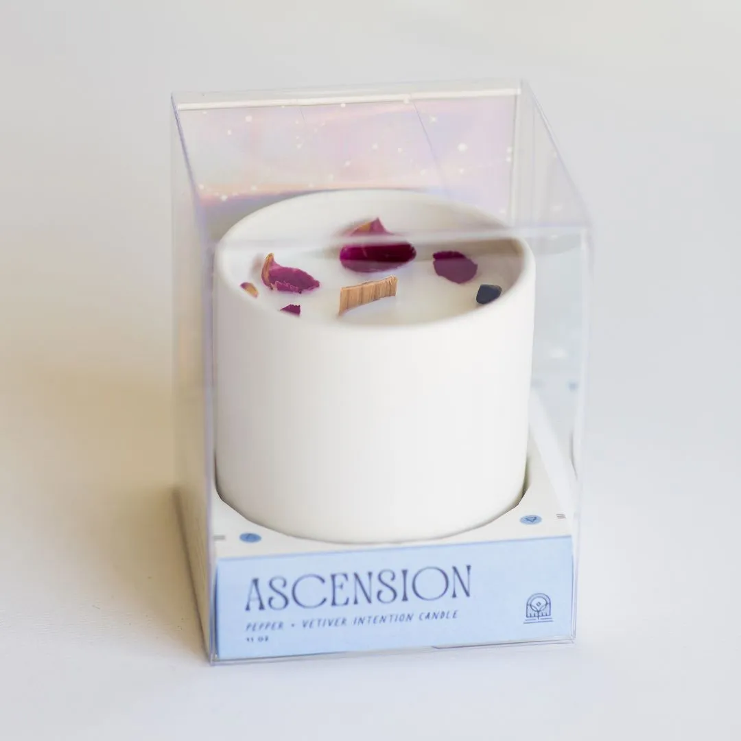 Ascension Candle with Lapis Lazuli by Cultivating Luminescence (Large)