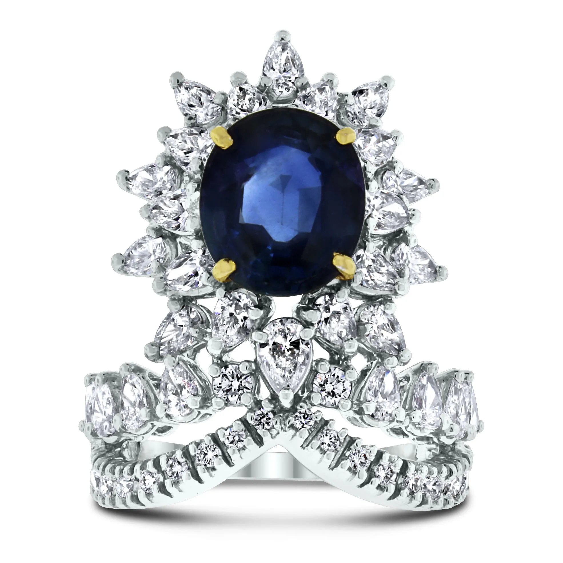 Atlantis Sapphire & Diamond Suite (139.11 ct Diamonds & Sapphires) in White Gold