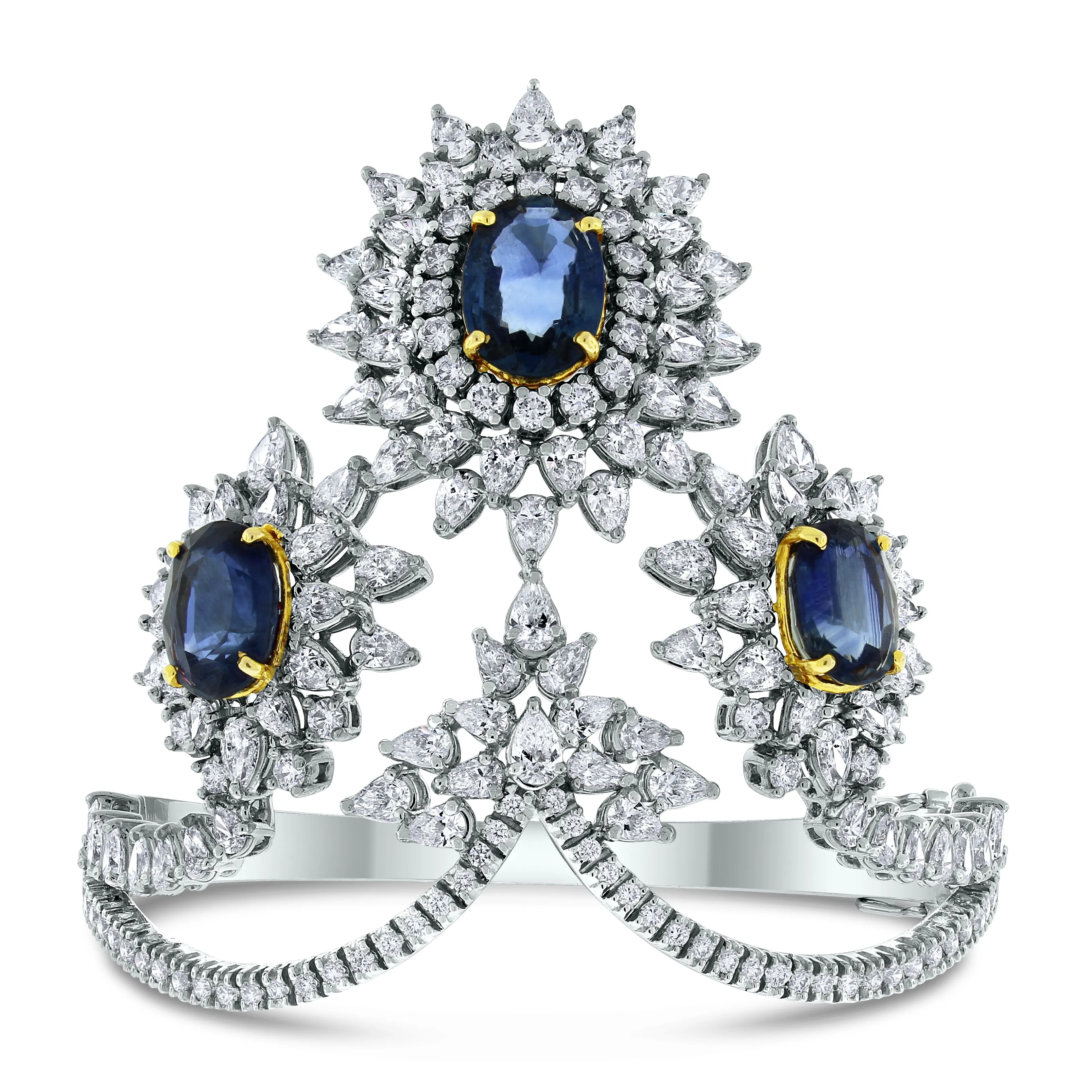 Atlantis Sapphire & Diamond Suite (139.11 ct Diamonds & Sapphires) in White Gold