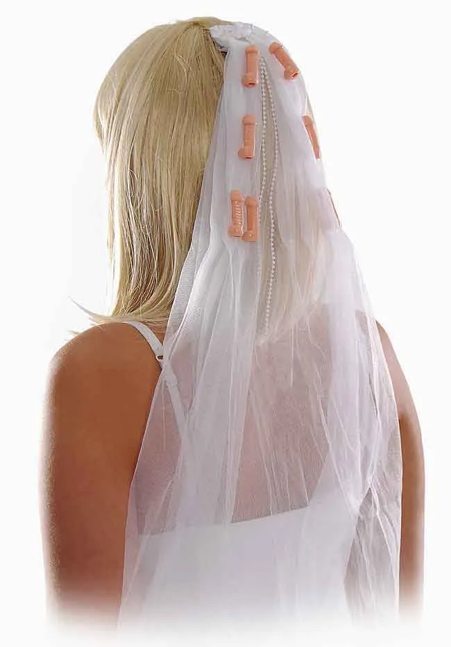 Bachelorette Party Pecker Veil Flesh