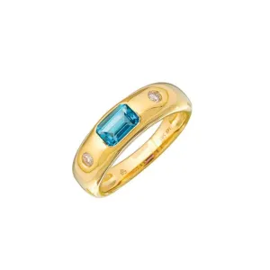 Baguette Gemstone Band Ring