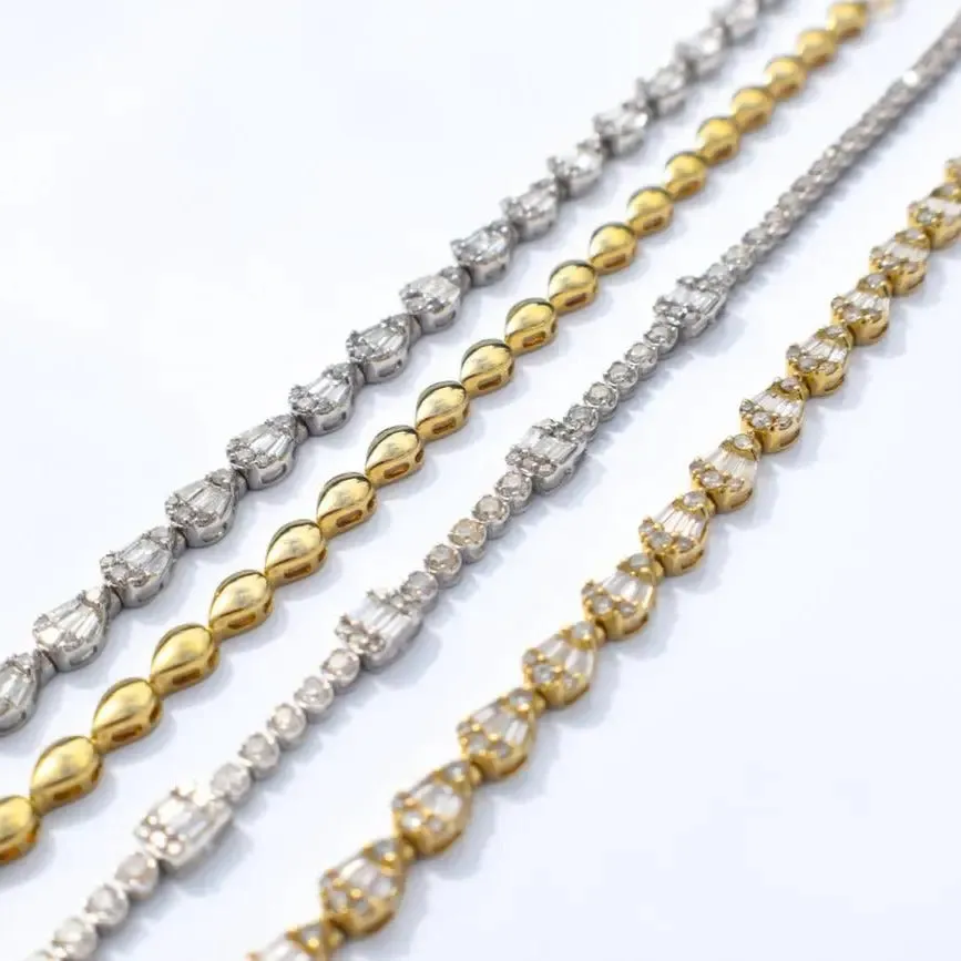 Baguette Round Diamond Bracelet