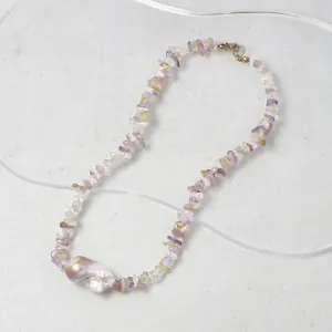 Baroque Pearl Colorful Gravel Necklace