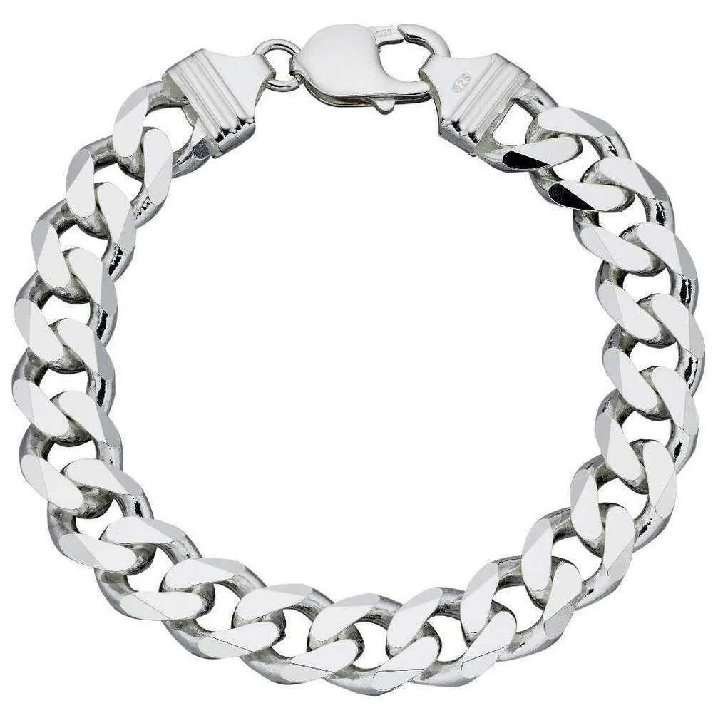 Beginnings Heavyweight Diamond Cut Bracelet - Silver