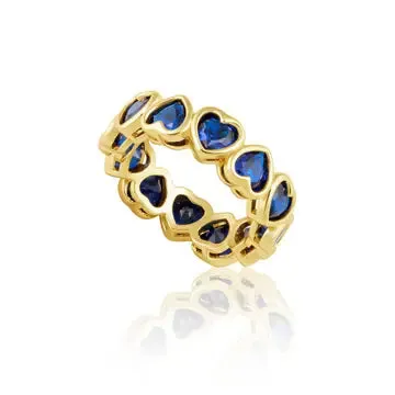 BEZEL HEART STACKABLE RING