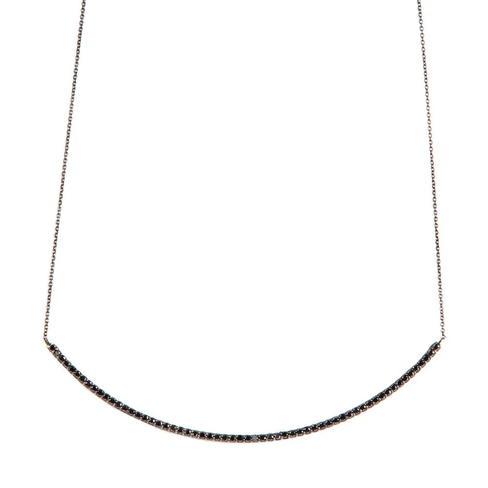 Black Diamond String Necklace