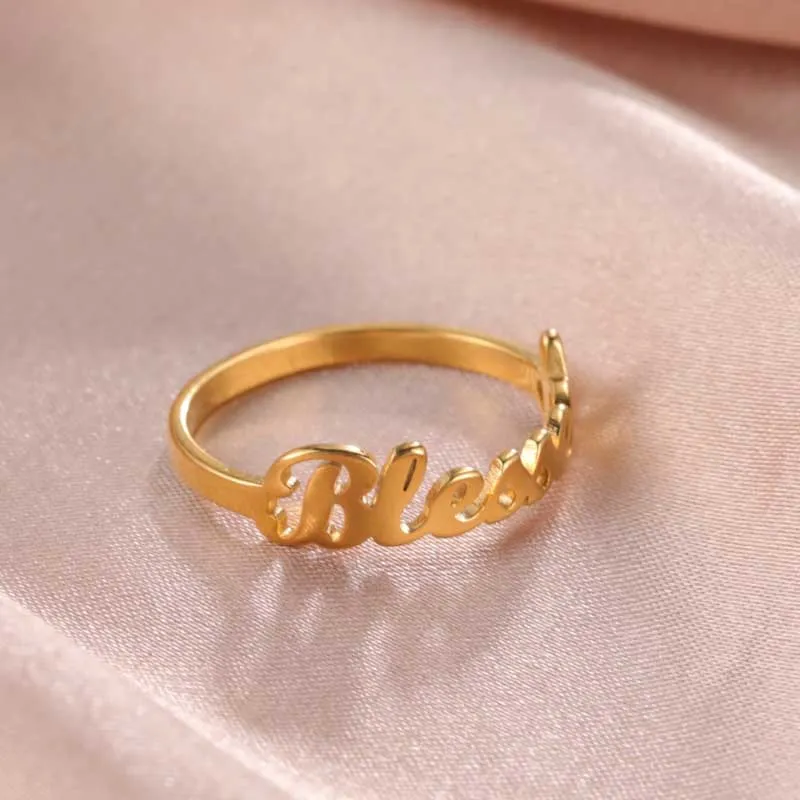 Blessed Statement Stackable Ring