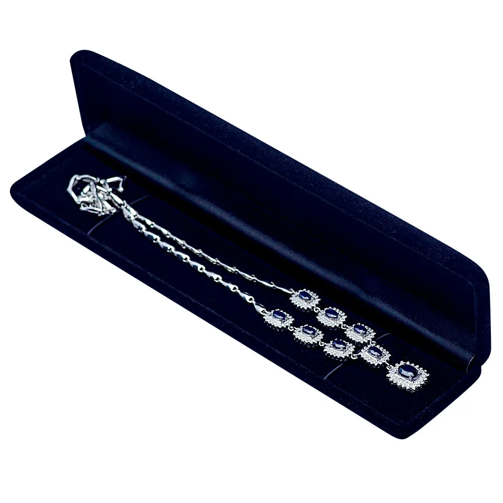 Blue Sapphire Silver Necklace