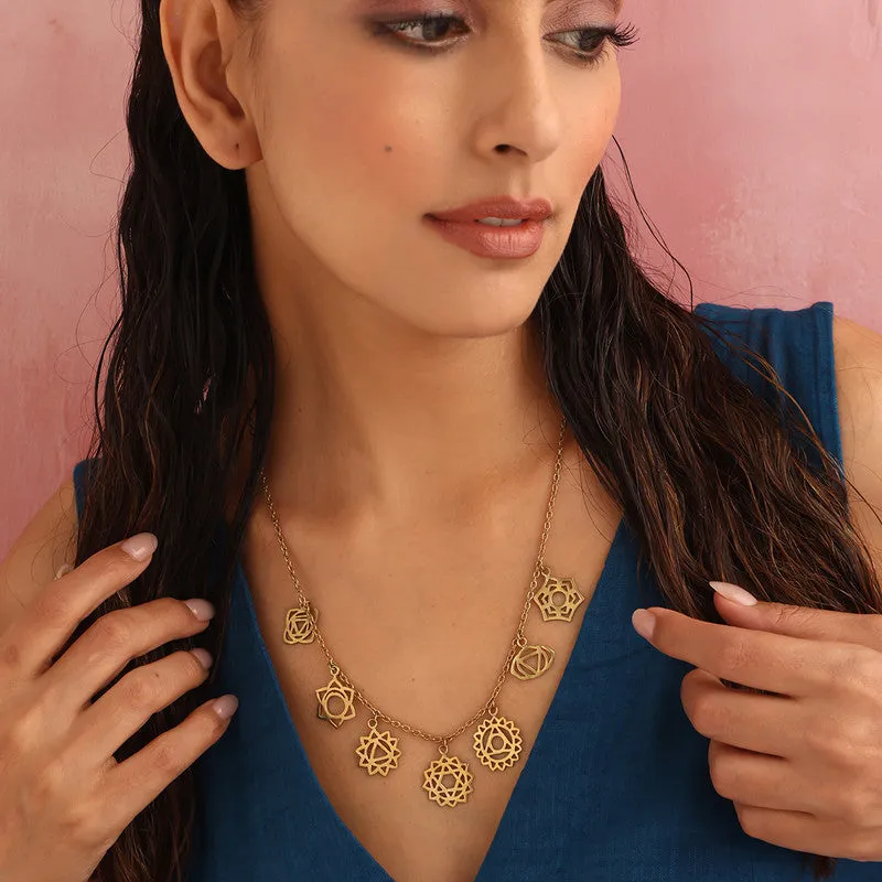 Brass Necklace for Women | Slip-On Closure