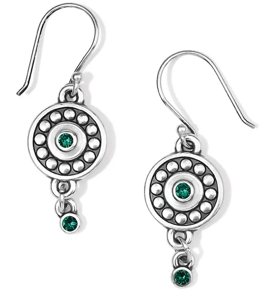 Brighton emerald pebble earrings