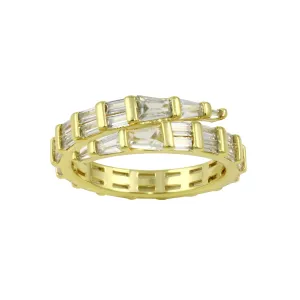 Bypass Baguette Spiral Ring