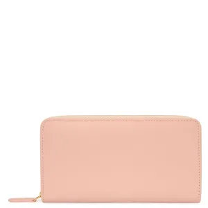 Calf Continental Wallet - Coral