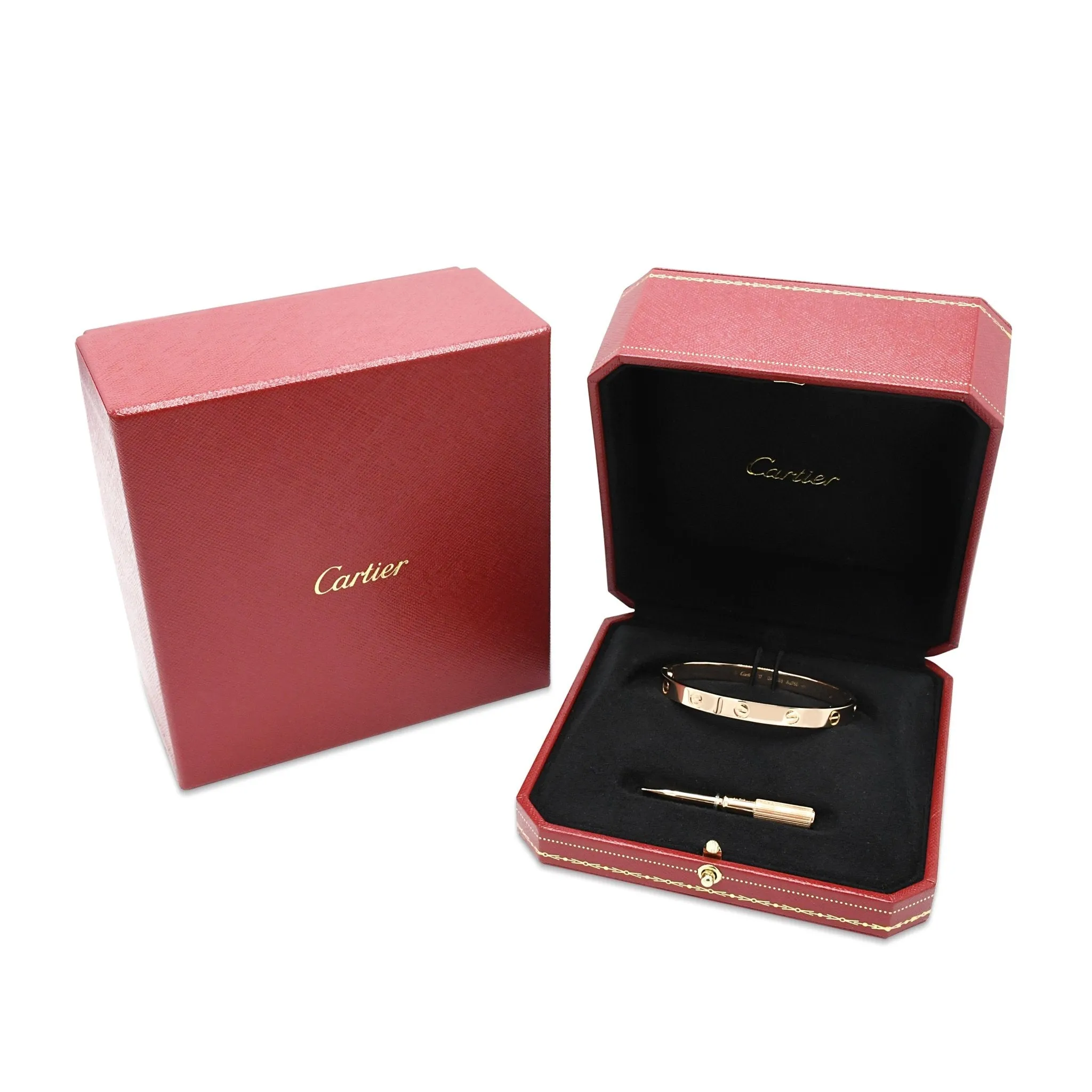 Cartier Love Bangle 18ct Rose Gold - Size 17